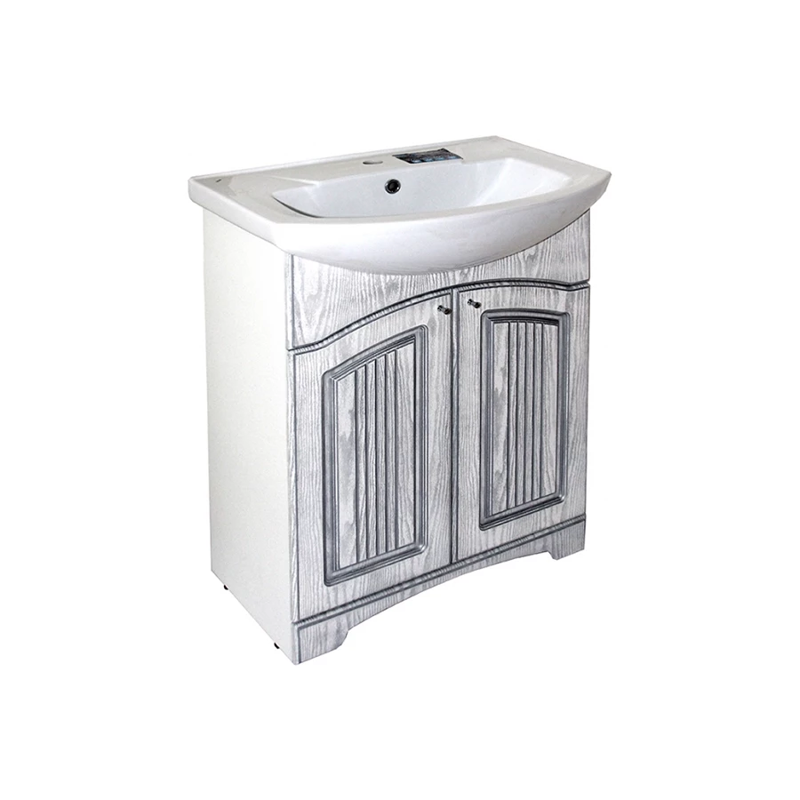 Тумба под раковину MixLine Элеганс-65 Крит-65 патина серебро 521802