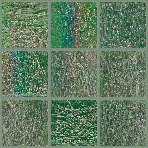 Мозаика стеклянная Trend Shining 704 2x2 на пленке 062 глянцевая зеленая 704* 31,6х31,6 см