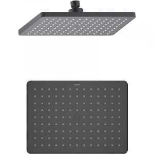 Прямоугольный верхний душ Aquatek матовый черный AQ2087MB 260*188*68 мм