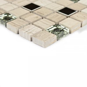 Мозаика Bonaparte Каменная мозаика Tokyo 15х15 серая 30,5х30,5 см