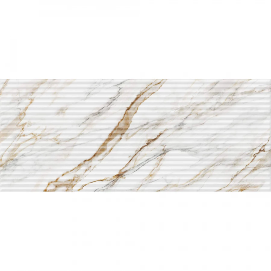 Плитка настенная Gracia Ceramica Ideal white белый 02 глянцевая рельеф 010100001534 60х25 см