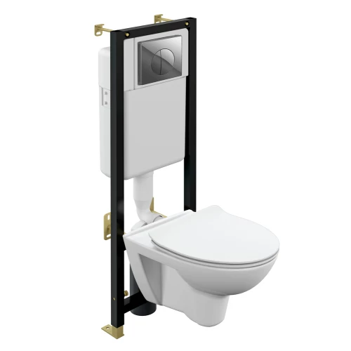 Комплект Cersanit Parva co dpl eo slim black leon пластик хром глянцевый A64231