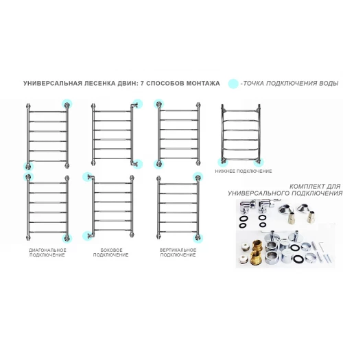 Полотенцесушитель водяной Двин L Primo 55х80 см