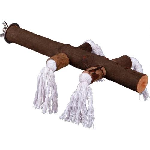 Жердочка Trixie деревянная с веревкой 20 см