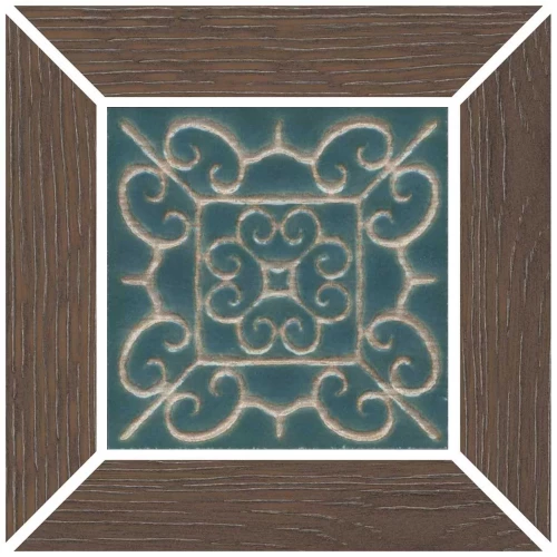 Вставка Kerama Marazzi Тровазо наборная матовая коричневая светлая ID154 13x13 см