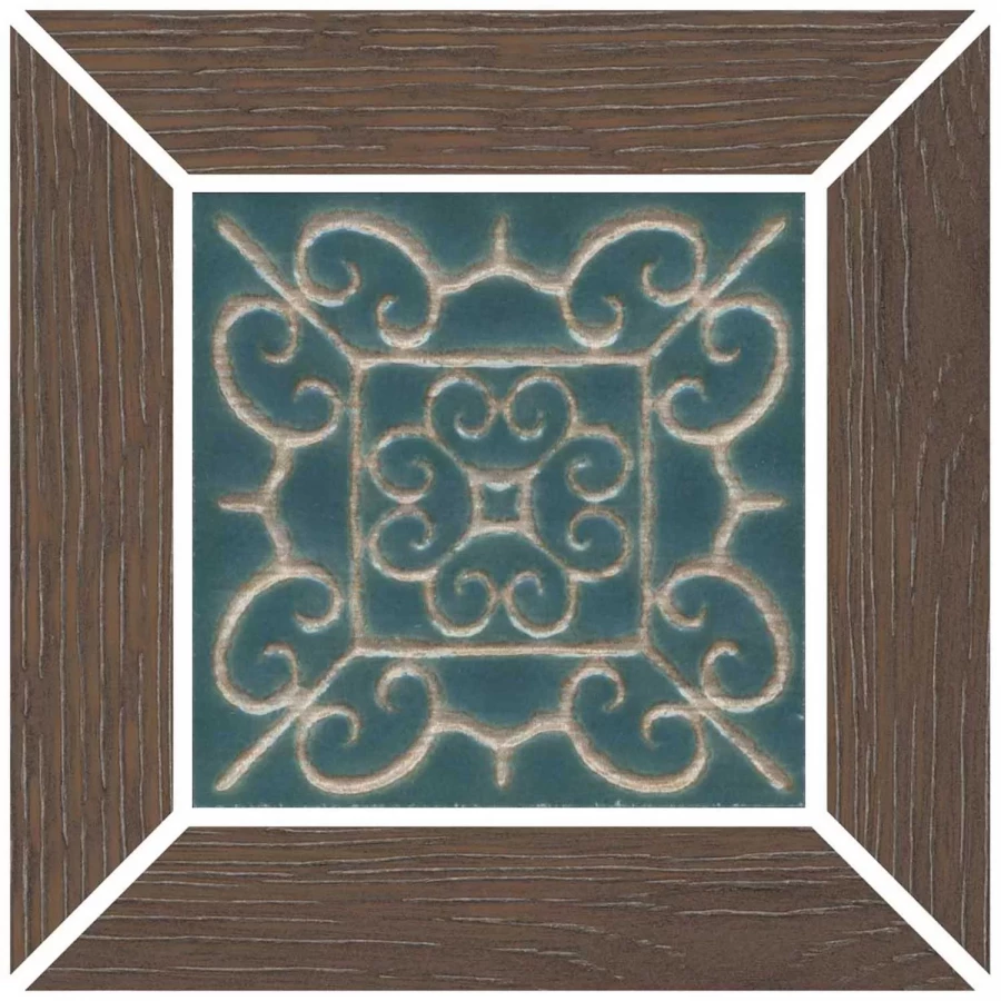 Вставка Kerama Marazzi Тровазо наборная матовая коричневая светлая ID154 13x13 см