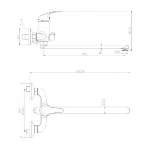 Смеситель для ванны Rossinka Y Y35-32 хром