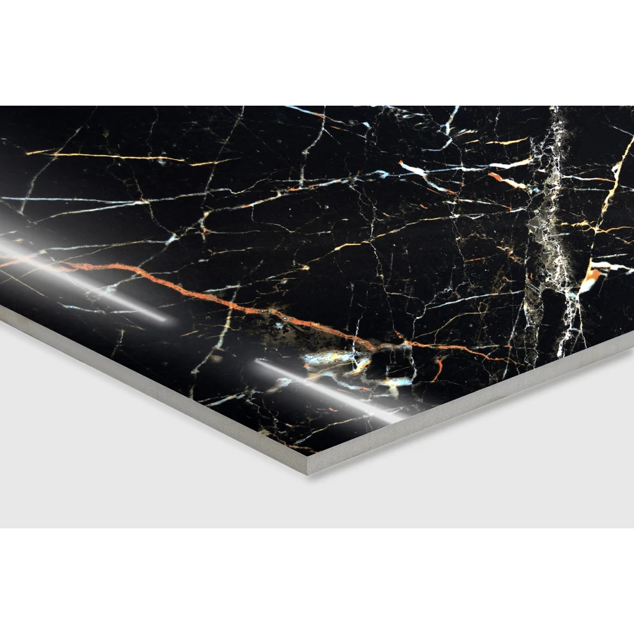 Керамогранит Arcadia Ceramica Torino Black High Gloss чёрный HG2007-A 120х60 см