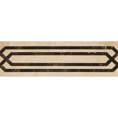 Плитка настенная Marmocer Waterjet 28 Border глянцевая бежевая PJD-SDPH028 40x12 см