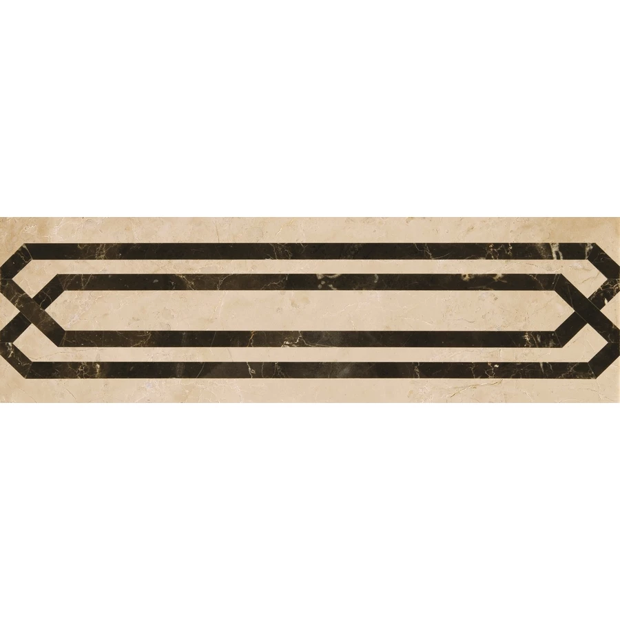 Плитка настенная Marmocer Waterjet 28 Border глянцевая бежевая PJD-SDPH028 40x12 см