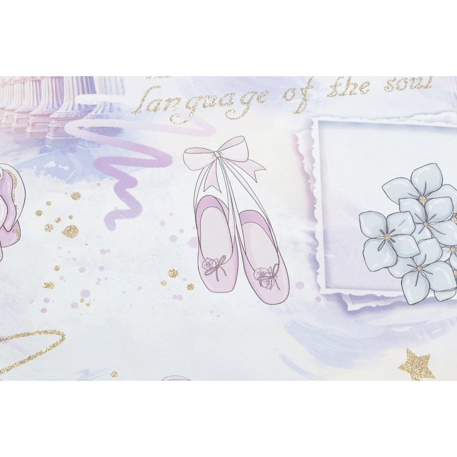 Обои флизелиновые Palitra Home HomeColor Ballet розовые HC71905-65 1.06x10.05 м