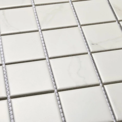 Мозаика Bonaparte Керамогранитная мозаика Calacatta-48 48х48 матовая белая 30,6х30,6 см