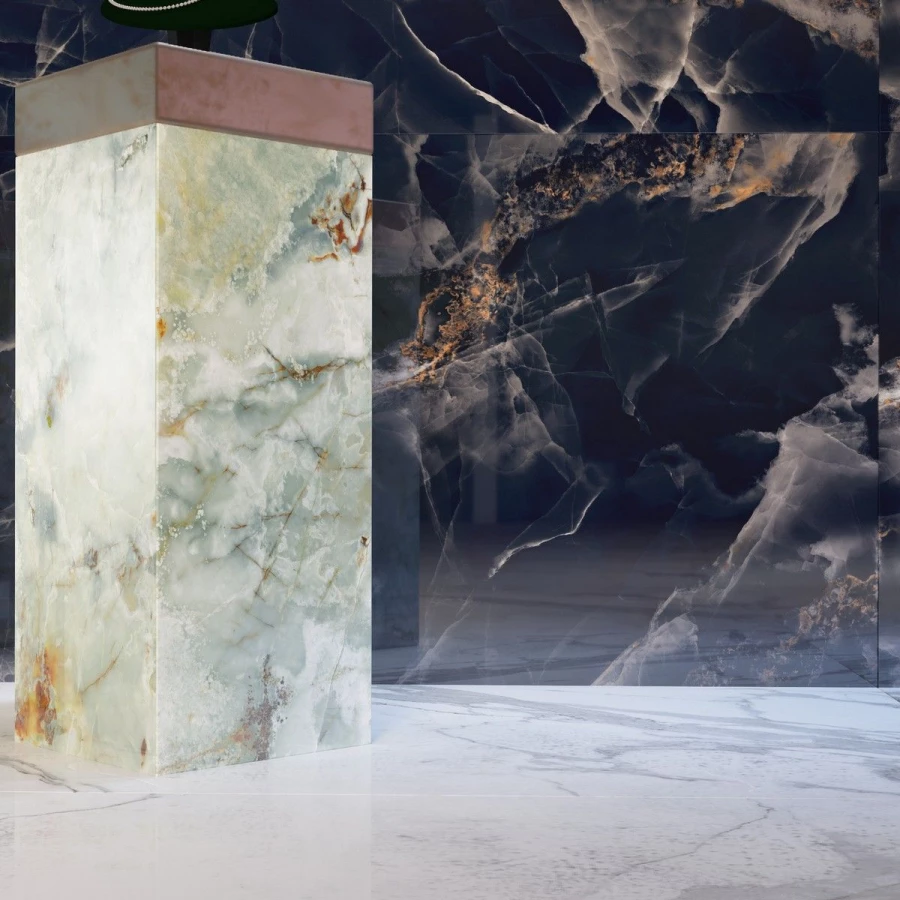 Керамогранит Neodom Titanium Black Paradise Polished черный N80005 280х120 см