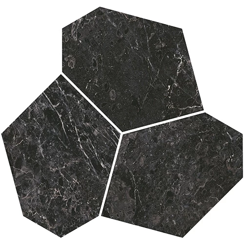 Декор Kerama Marazzi Марсель наборный обрезной глянцевый черный KMD2HID025BR 26,5x25,5 см