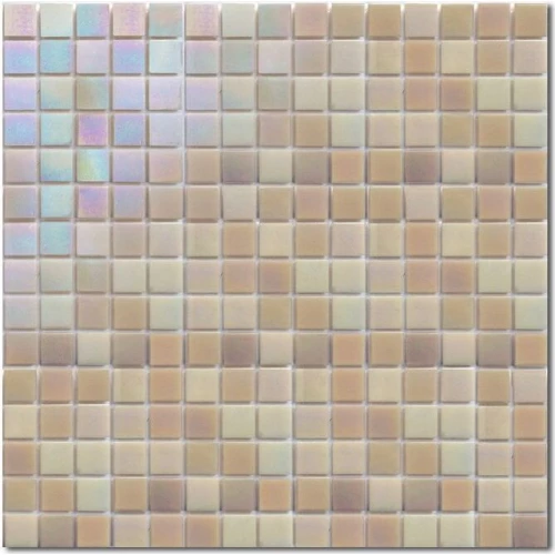 Стеклянная мозаика Rose Mosaic Aquatica Pink Shine сетка 2х2 глянцевая бежевая rose-pinkshine 32,7х32,7 см