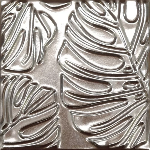 Плитка настенная Kerama Marazzi Агдаль 2 Декор металл структура глянцевый серый KMD2SFC003BN 15x15 см