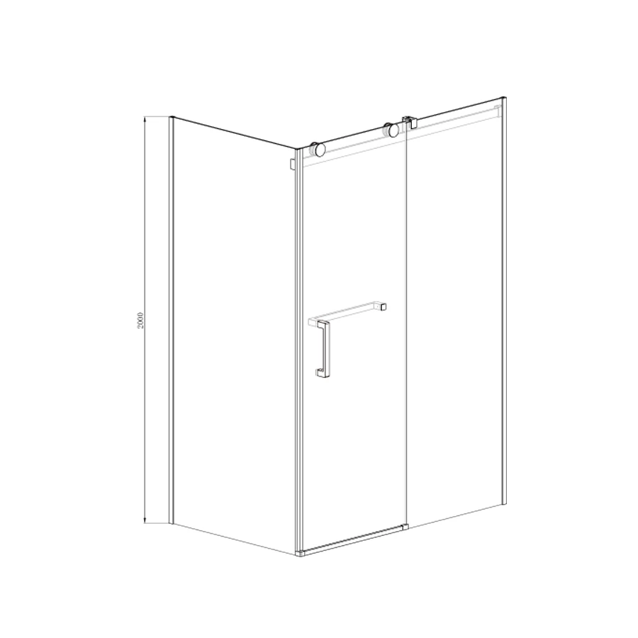 Душевое ограждение Azario Vancouver R без поддона прозрачное стекло 8 мм цвет профиля серебро AZ-NKF1131 R 800 80х120х200 см