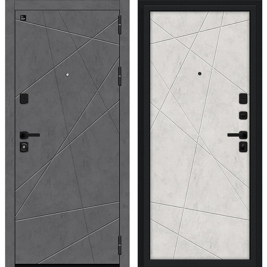 Входная дверь Bravo Граффити-5/SBlack 205x96 Slate Art/Look Art правое открывание