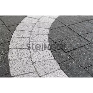 Тротуарная плитка Steingot Классика Арко "Bianco Nero" серый 60 мм