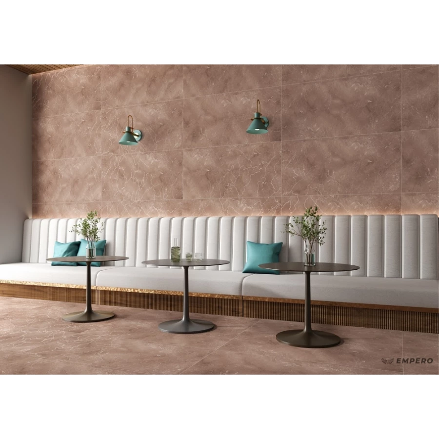 Керамогранит Empero Velure Engraving Lux Taupe гравированный матовый коричневый 01-00011073 120х60 см