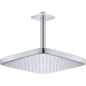Верхний душ Grohe Tempesta Cube 250 квадратный низ хром верх белый Душевой кронштейн потолочный хром 26688000 142 мм