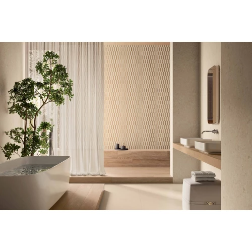 Керамогранит Versace Leatherwood Cuir Beige Nat 3D R матовый бежевый PF60017109 120х60 см