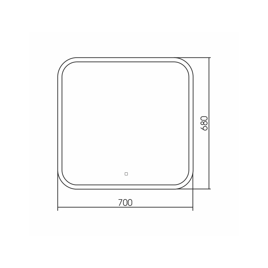 Зеркало Azario Стив c подсветкой и диммером сенсорный выключатель ФР-00001136 70х68 см