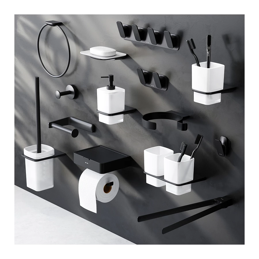 Двойной стеклянный стакан Am Pm Inspire V2.0 с настенным держателем A50A343422