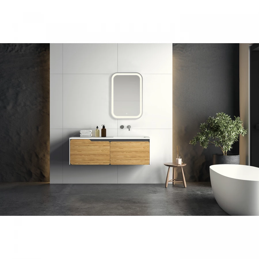 Зеркало Azario Мальта tx сенсорный выключатель теплый холодный свет LED-00002698 55х80 см