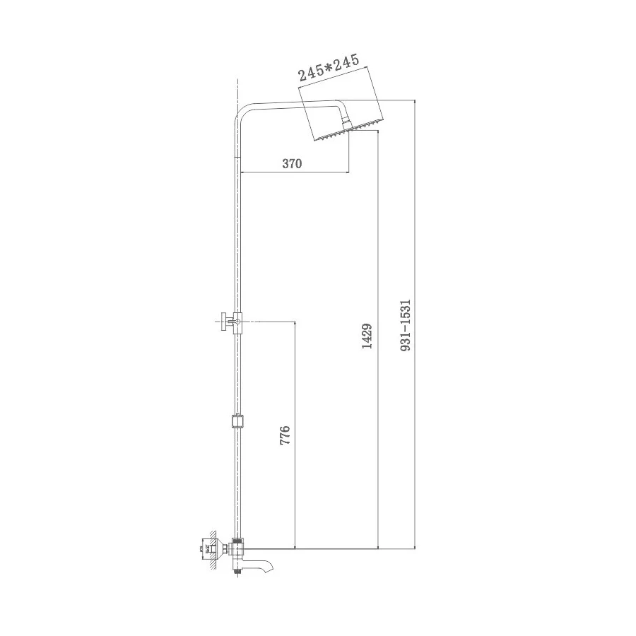 Душевая система с термостатом Haiba HB2422