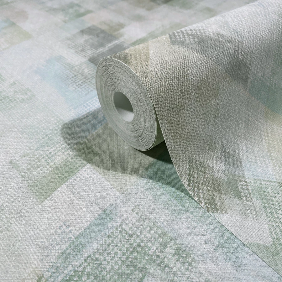 Обои флизелиновые Marburg Fresh Up бирюзовые 88907 0,53х10,05 м