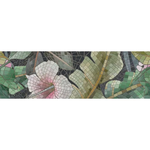 Плитка настенная Kerama Marazzi Альвао Бордюр глянцевый зеленый VT/A298/7000 20x6,3 см