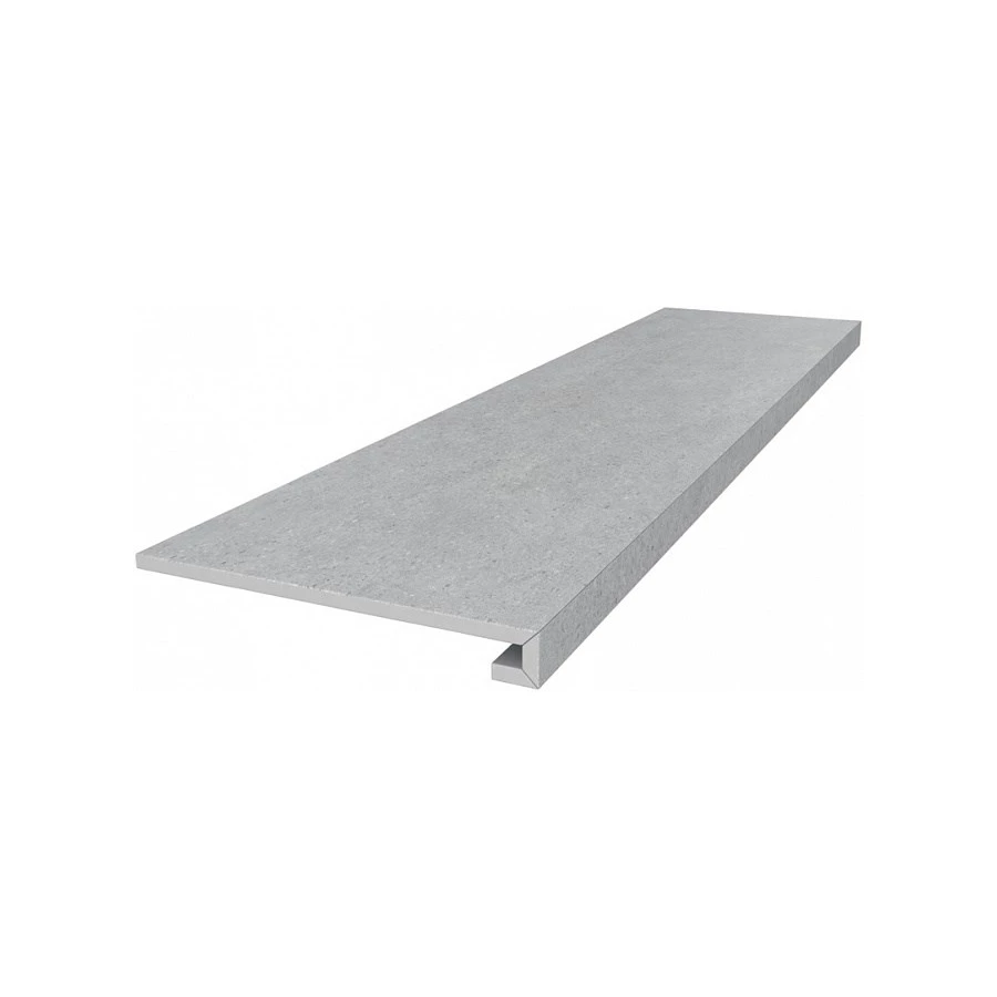 Ступень клееная из керамогранита Kerama Marazzi Фондамента матовая светло-серая DL500720R/GCF 119,5х33 см