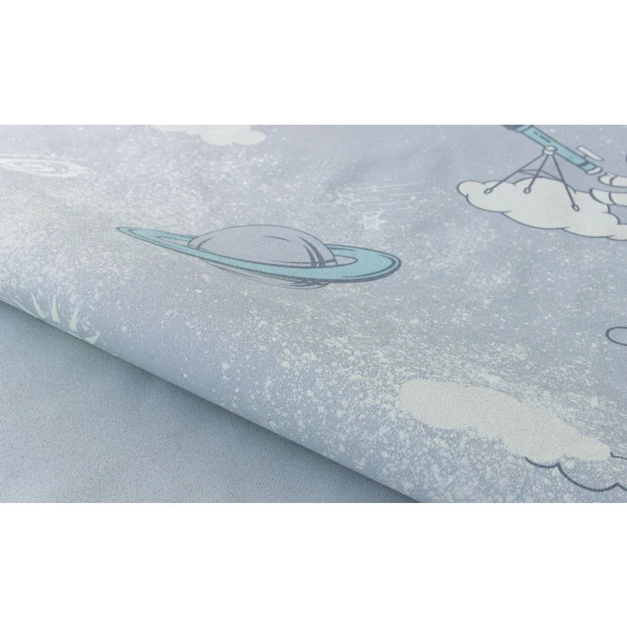 Обои флизелиновые Аспект Deluxe Акцент Космикс белые 70438-14 1,06х10,05 м