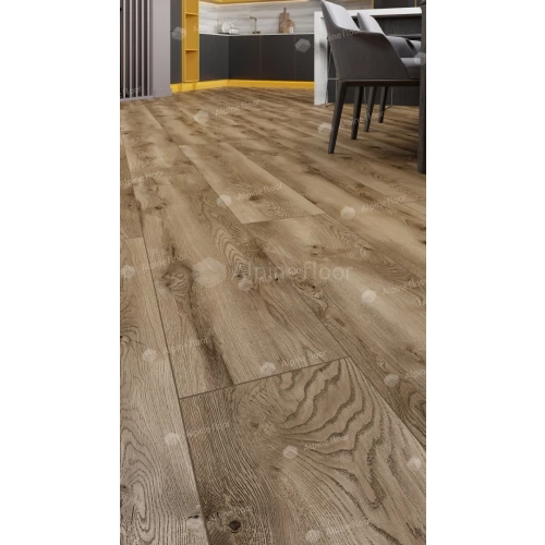 Ламинат Alpine Floor by Classen Aqua Life XL синхронное тиснение Дуб Комо LF104-09 33 класс 8 мм 2.15 кв.м 128.5х28 см