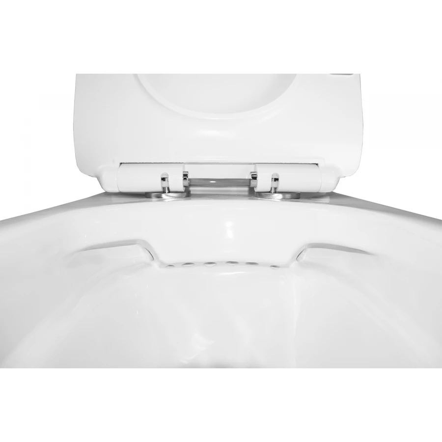 Унитаз-компакт Azario Frento безободковый в комплекте с бачком и сиденьем микролифт AZ-2311 34x65х77 см