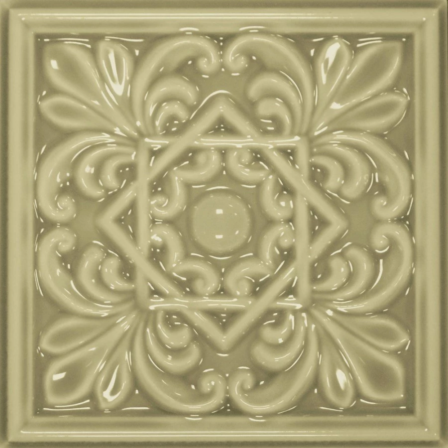 Плитка настенная Cevica Plus Classic 1 Khaki глянцевая бежевая CV62796 15х15 см