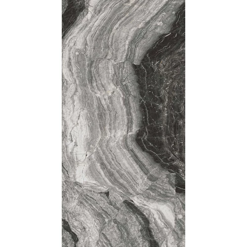 Керамогранит Kerama Marazzi Ониче белый чёрный лаппатированный SG595902R 238,5х119,5 см