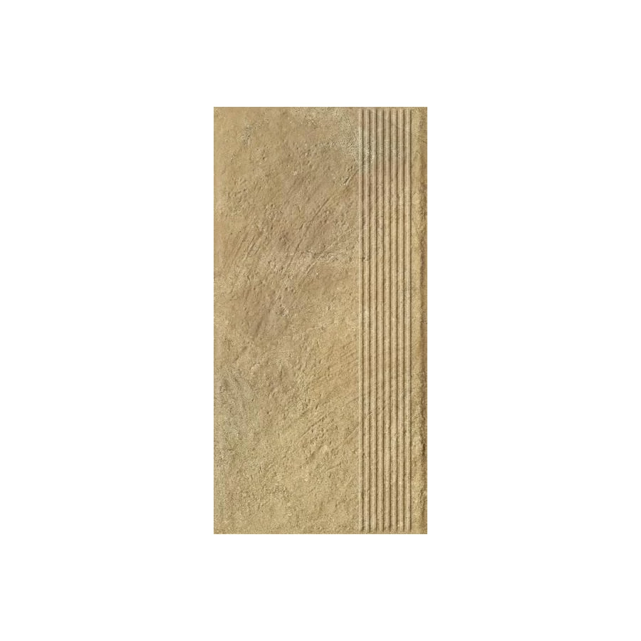 Ступень Paradyz Eremite Sand Stopnica Prosta Struktura Mat B1a матовая бежевая 60х30 см