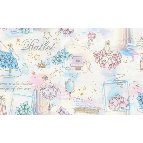 Обои флизелиновые Palitra Home HomeColor Ballet голубые HC71905-66 1.06х10.05 м