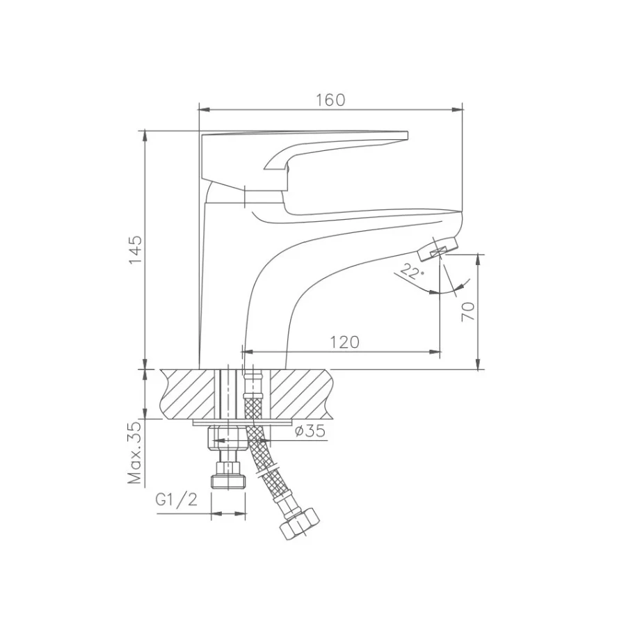 Смеситель для раковины Haiba с гигиеническим душем HB1268