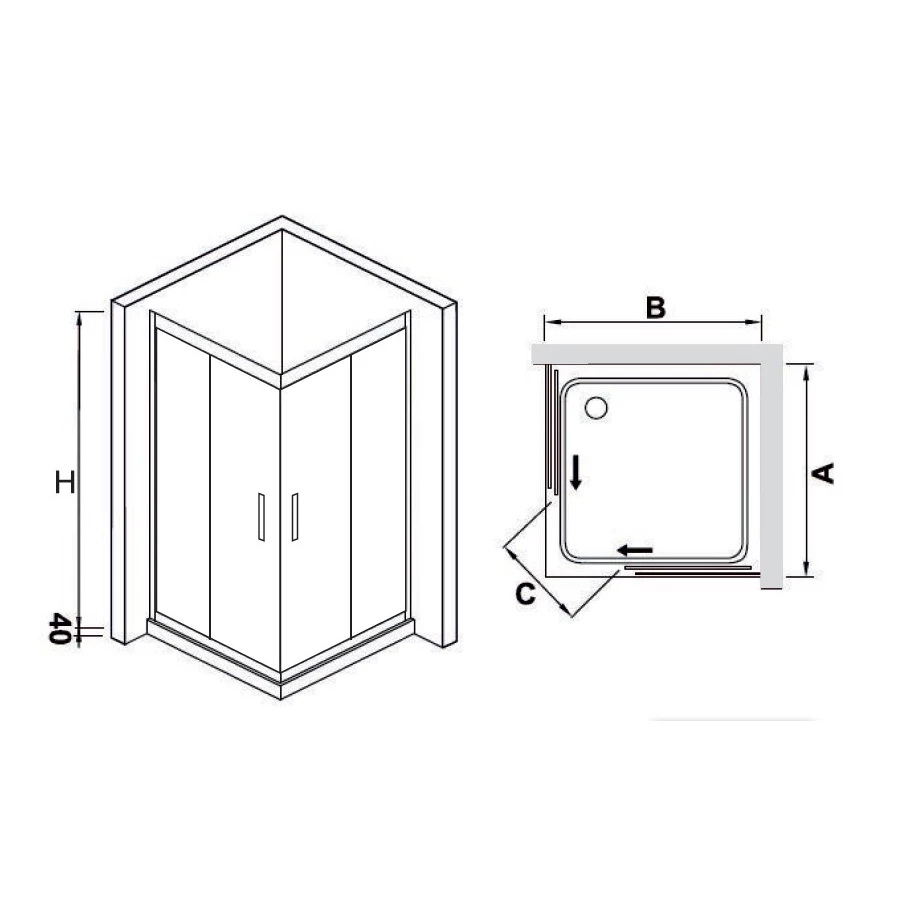 Душевой уголок RGW HO-311 HO-31 + 2Z-41 Прозрачное 030631133-11 130х130 см