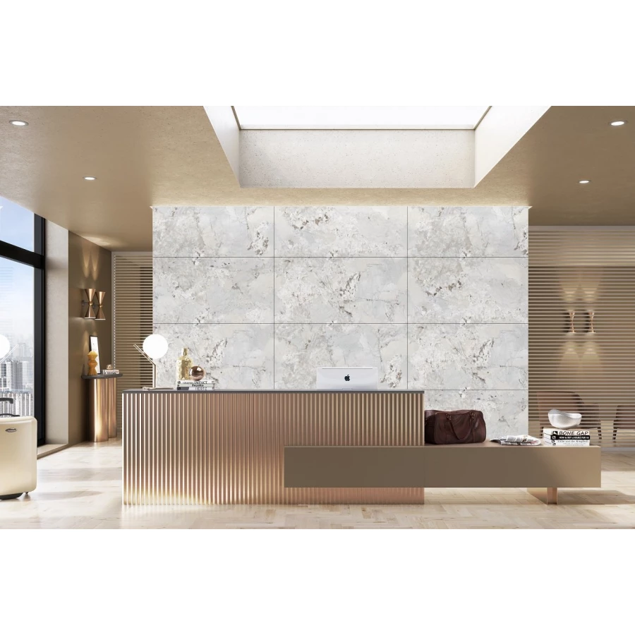 Керамогранит Ocean Ceramic India India 60Х120 Infinity Cristo Pearl глянцевый серый OC0000217 120х60 см