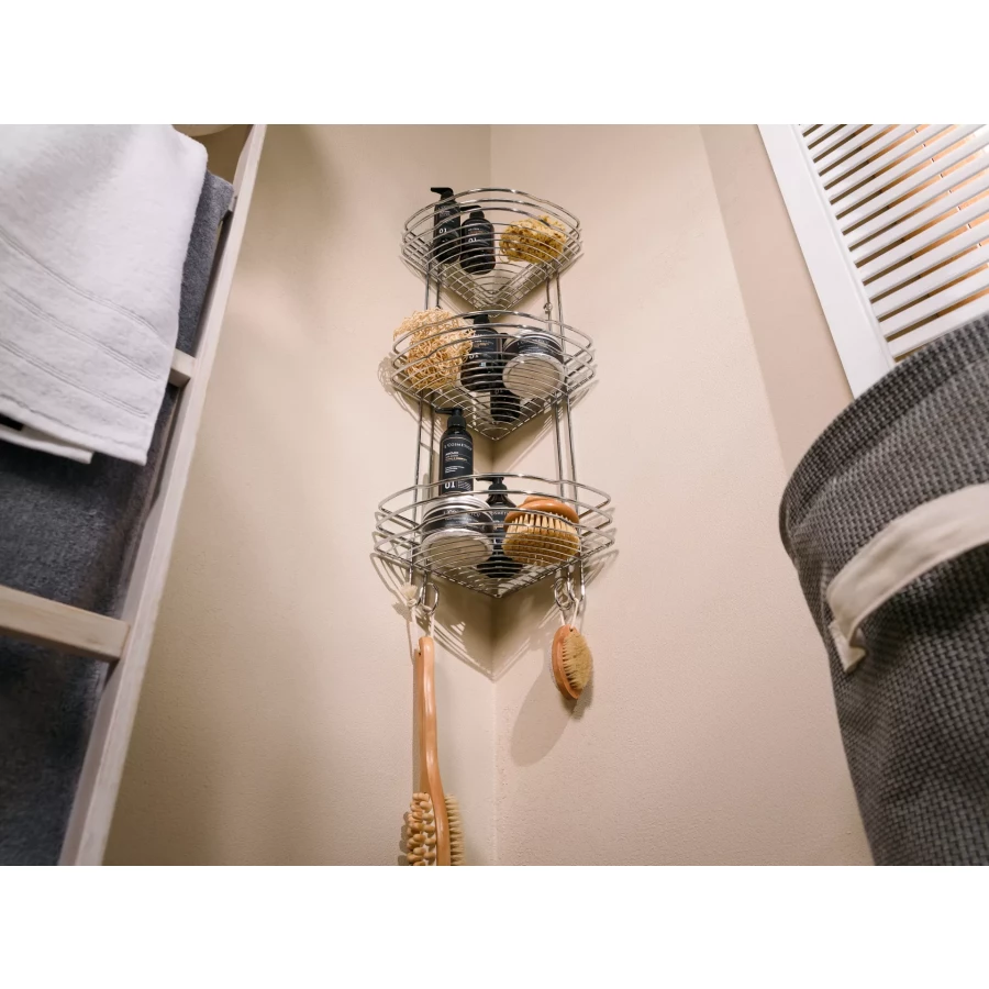 Полка угловая ЧМЗ Стамбул 501-006-01 хром 22,2х22,2х72 см