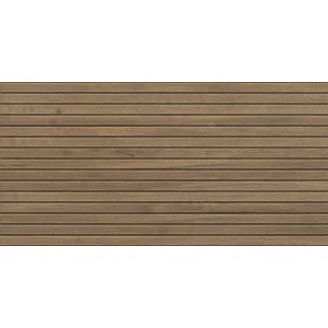 Керамогранит LCM Лиам Линия темный / Liam Dark Line матовый карвинг коричневый 60120LAM21M 120х60 см