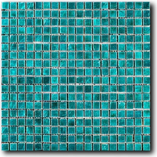 Мозаика из натурального камня Art&Natura Equilibrio сетка 15x15 глянцевая бирюзовая 010-plus 30х30 см