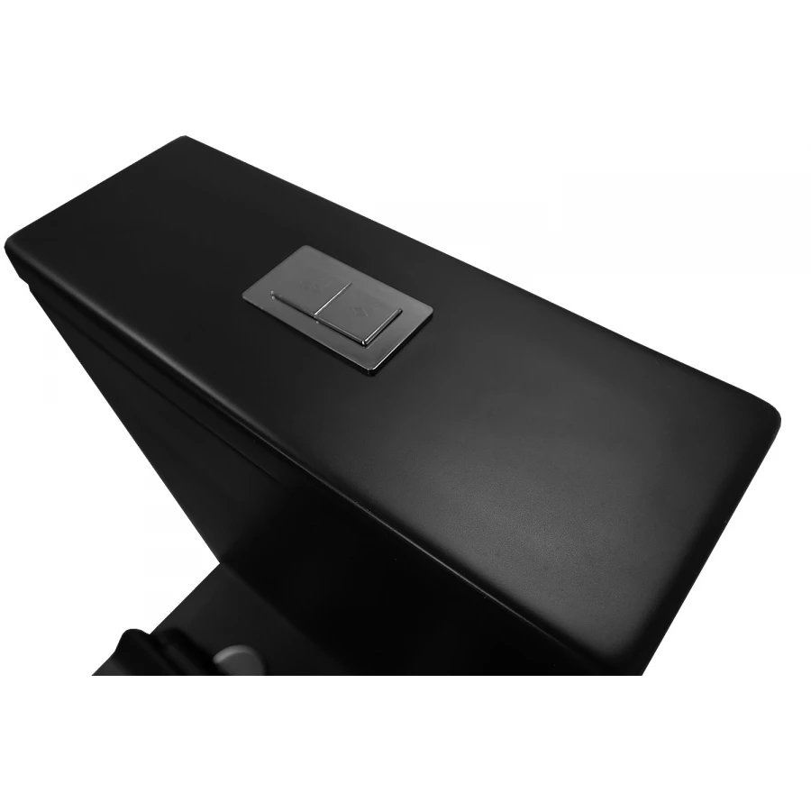 Унитаз-компакт Azario Corsa напольный безободковый в комплекте с быстросъемным сиденьем микролифт черный матовый AZ-2062S-MB 38х63х83 см