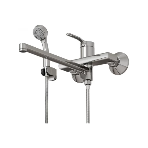 Смеситель для ванны и раковины MixLine ML40-02 Flat хром 553905