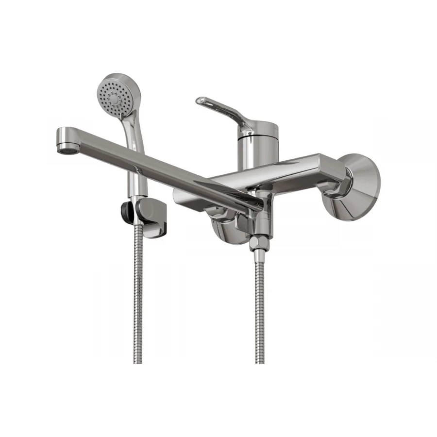 Смеситель для ванны и раковины MixLine ML40-02 Flat хром 553905