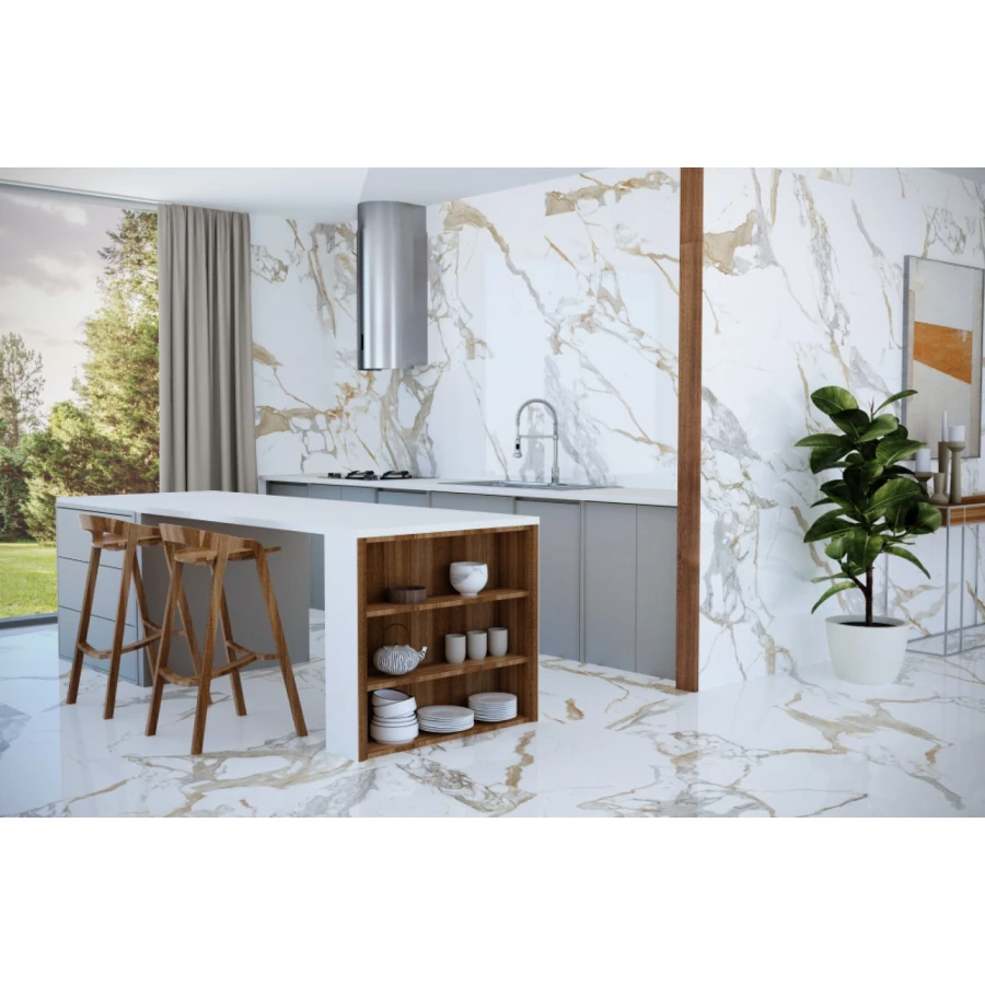 Керамогранит Absolut Keramika Medici Gold Pulido Rect 160х80 см